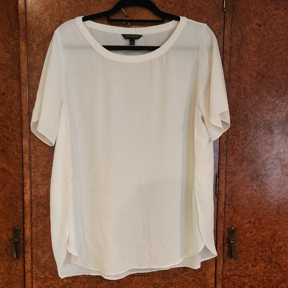 .Scoop Neck Tunic with Side Flap Detail from Banana Republic